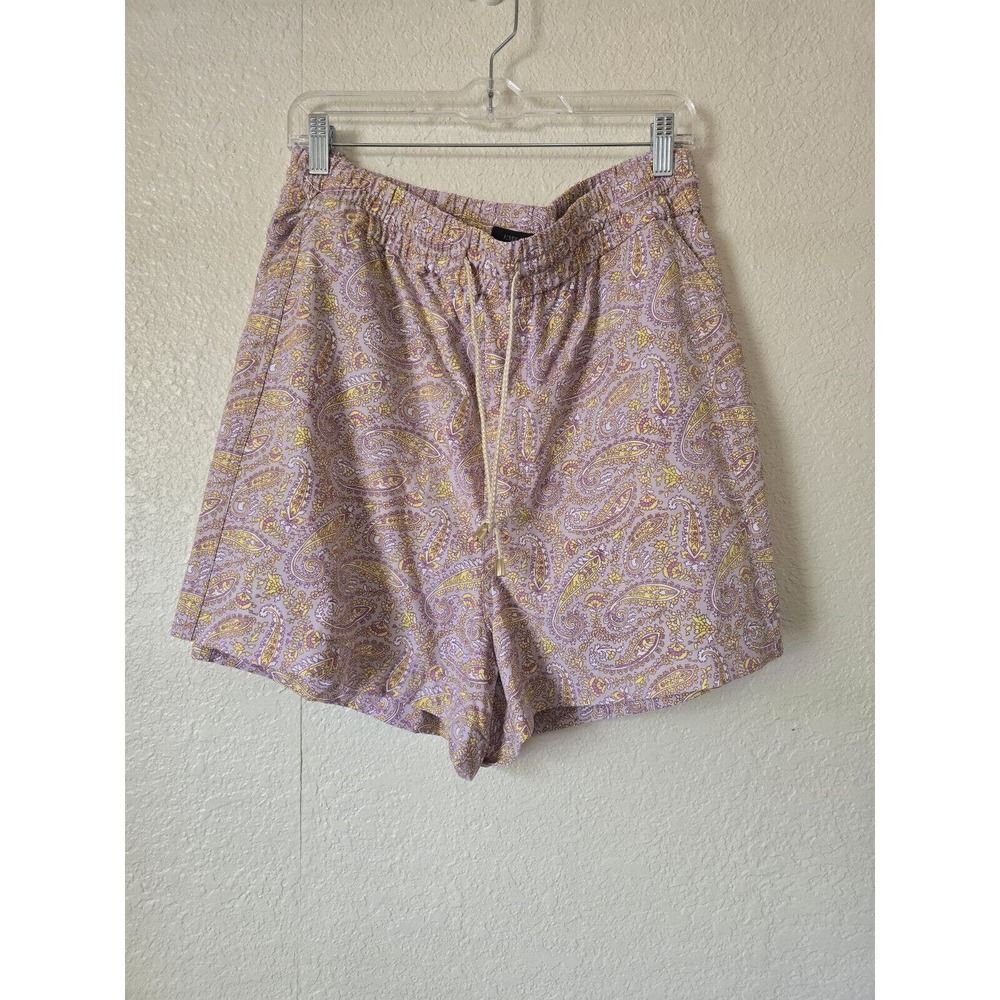J. Crew Women's Eco Print Paisley Paddle Swim Board Shorts Size 2x Elastic Waist